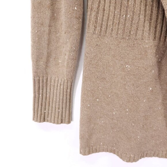 Autumn Cashmere Ribbed Drape Cardigan Size Small Open Front Nep Beige Sweater - Picture 11 of 13